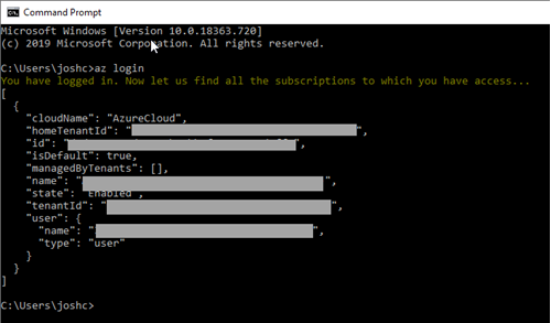 azureCliLoginPrompt